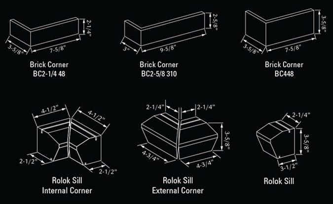 Endicott Thin Brick Sizes